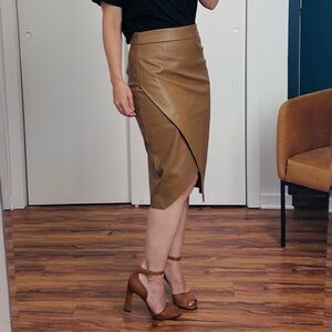 Rw&Co mid calf pencil skirt in faux leather